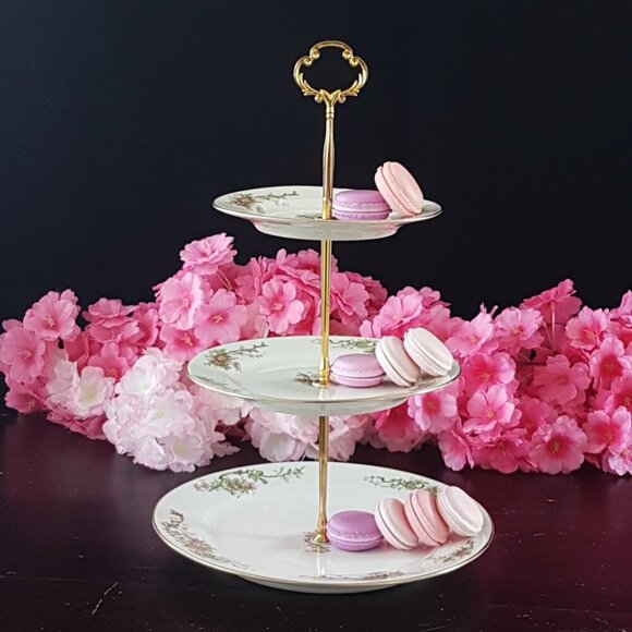 Limoges 3 Tier Cake Stand Wedding Tea Party Dessert Tray Birthday Christmas Gift - Picture 2 of 11